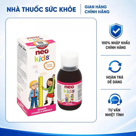 (Hàng nhập khẩu) Siro Neo Kids Growth Lọ 150ml - Vitamin Tăng Cường Hấp Thu, Giúp Bé Ăn Ngon