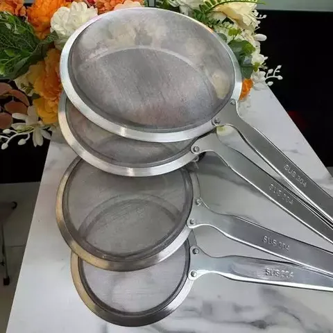 (Hàng nhập khẩu) Vợt Inox Lọc Dầu Vớt Bọt Gume GM-D2126S Đường Kính 8cm