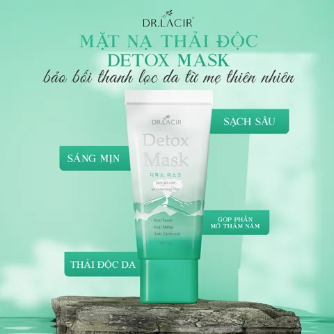 (Hàng chính hãng) Mặt Nạ Thải Độc Dr Lacir Detox Mask 35gr - Làm Sạch Da, Hỗ Trợ Da Sáng Mịn