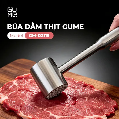 (Hàng nhập khẩu) Búa dằm thịt nox 304 đúc nguyên khối Gume GM-D2115