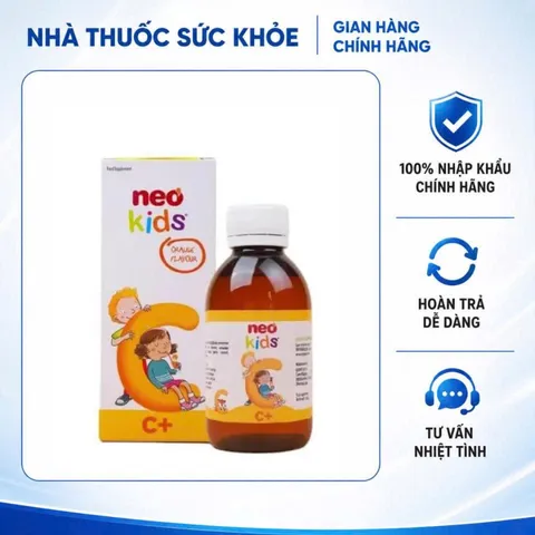 (Hàng nhập khẩu) Siro Neo Kids C+ Lọ 150ml - Hỗ Trợ Tăng Cường Sức Đề Kháng Cho Bé