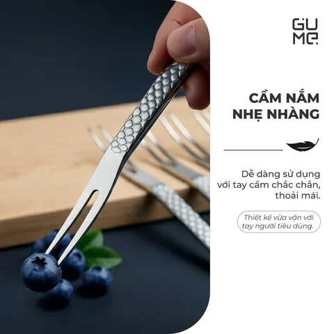 (Hàng nhập khẩu) Bộ 6 Nĩa Hoa Quả Inox 18/10 Gume GM D2117 Không Gỉ