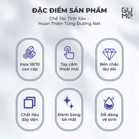 (Hàng nhập khẩu) Bộ 6 Nĩa Hoa Quả Inox 18/10 Gume GM D2117 Không Gỉ