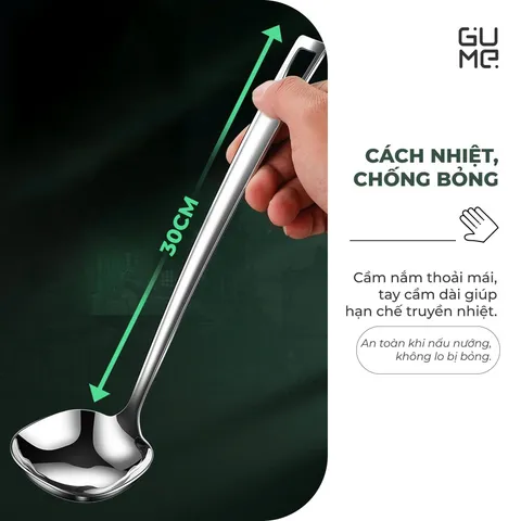 (Hàng nhập khẩu) Muôi Canh Dáng Vuông Inox 316 Gume GM - D2119