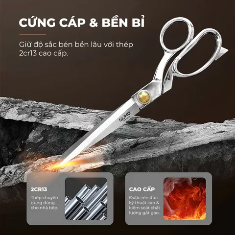 (Hàng chính hãng) Kéo cắt thực phẩm đa năng Gume GMK26 bằng thép không gỉ