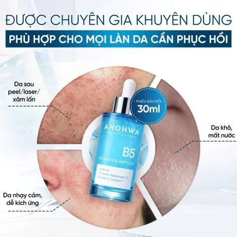 (Hàng nhập khẩu) Tinh Chất B5 Ahohwa Hydration Ampoule 30ml - Cấp Ẩm Chuyên Sâu, Hỗ Trợ Phục Hồi Da