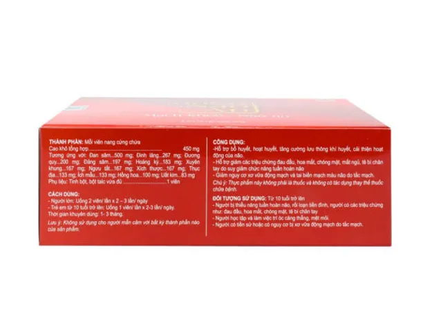 (Hàng chính hãng) Viên uống Mạch Não An hỗ trợ hoạt huyết - Hộp 50 viên