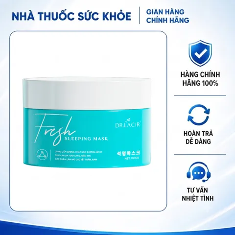 (Hàng chính hãng) Mặt Nạ Dr Lacir Fresh Sleeping Mask 100G - Hỗ Trợ Dưỡng Ẩm, Làm Dịu & Phục Hồi Da