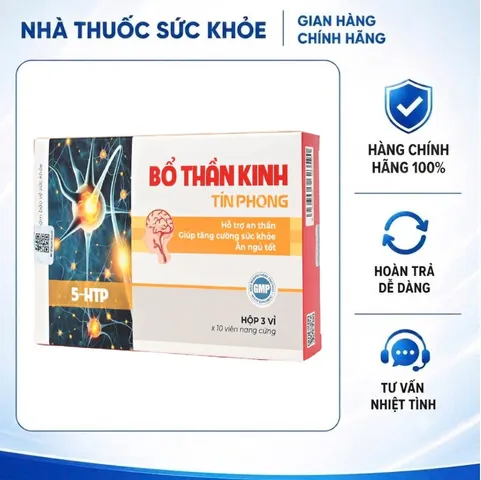(Hàng chính hãng) Thực phẩm bảo vệ sức khỏe Bổ thần kinh Tín Phong - Hộp 30 viên