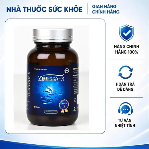 (Hàng chính hãng) Viên uống Zimega-3 Tín Phong hỗ trợ bổ sung DHA và EPA - Hộp 30 viên