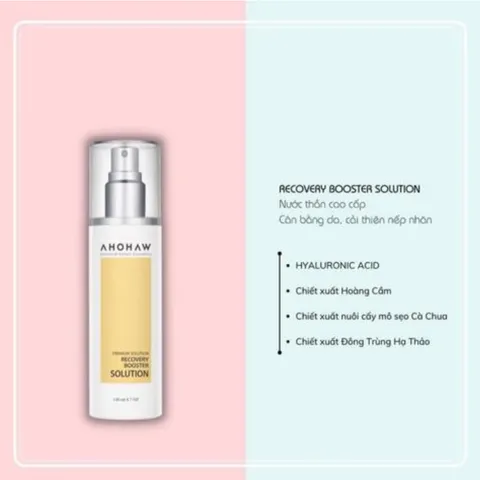 (Hàng nhập khẩu) Toner Ahohwa Recovery Booster Solution 140ml - Cấp Ẩm, Cải Thiện Dấu Hiệu Tuổi Tác
