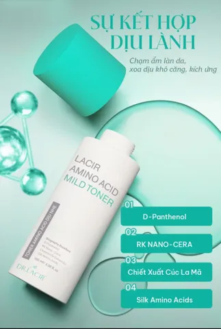 (Hàng chính hãng) Toner Sữa Dịu Nhẹ Lacir Amino Acid Mild Dr Lacir 100ML - Dưỡng Ẩm Cho Da Khô, Da Nhạy Cảm