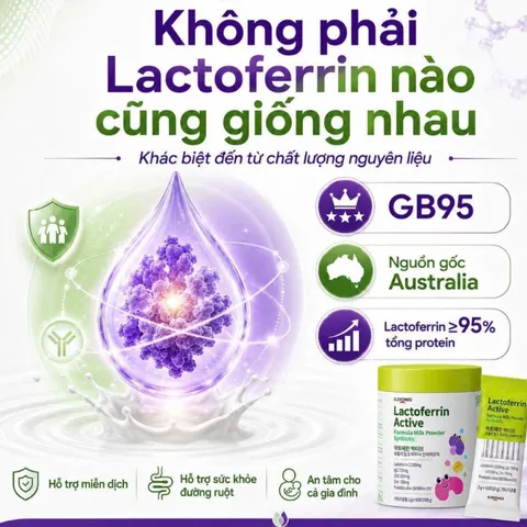 (Hàng nhập khẩu) Bột Lactoferrin Active Hộp 50 Gói Hòa Tan - Hỗ Trợ Miễn Dịch Và Tiêu Hóa