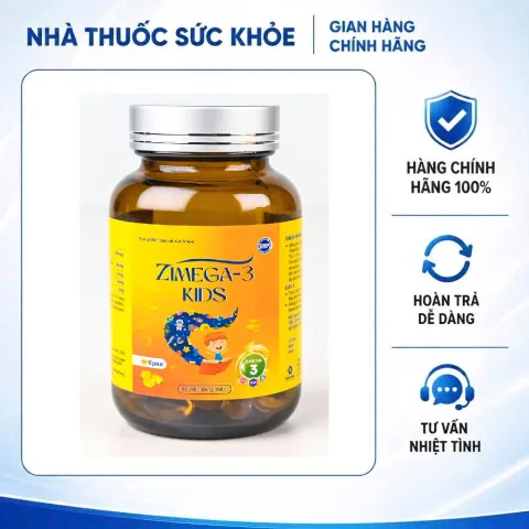 (Hàng chính hãng) Viên uống Zimega-3 Kids Tín Phong hỗ trợ bổ sung DHA cho trẻ từ 3 tuổi