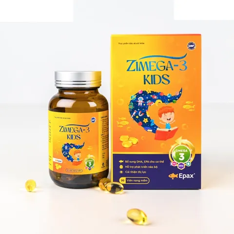 (Hàng chính hãng) Viên uống Zimega-3 Kids Tín Phong hỗ trợ bổ sung DHA cho trẻ từ 3 tuổi