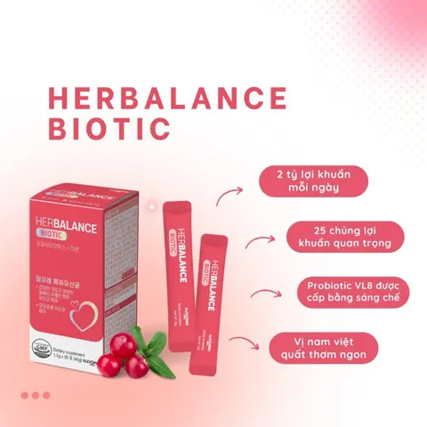 (Hàng nhập khẩu) Men Vi Sinh HerBalance Biotic - Lợi Khuẩn Đặc Biệt Cho Phụ Nữ