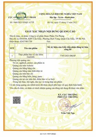 (Hàng chính hãng) Dung Dịch Gastinfo Tín Phong Hỗ Trợ Tiêu Hóa - hộp 20 gói