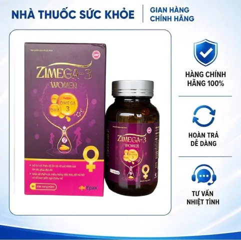 (Hàng chính hãng) Viên uống Zimega -3 Women hỗ trợ nội tiết làm đẹp da - Hộp 30 viên