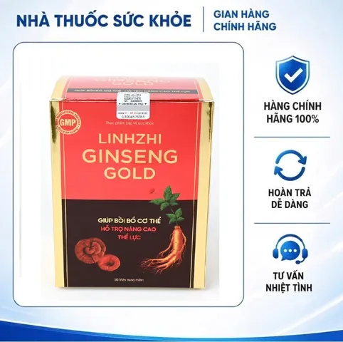 (Hàng chính hãng) Viên uống bảo vệ sức khỏe Linhzhi Ginseng Gold - Hộp 50 viên