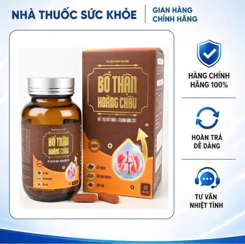 (Hàng chính hãng) Viên uống Bổ thận Hoàng châu hỗ trợ bổ thận, mạnh gân cốt - hộp 60 viên