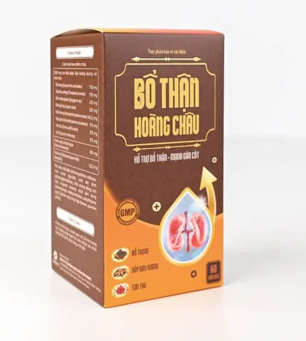 (Hàng chính hãng) Viên uống Bổ thận Hoàng châu hỗ trợ bổ thận, mạnh gân cốt - hộp 60 viên