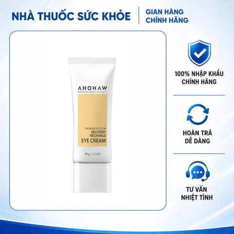 (Hàng nhập khẩu) Kem Dưỡng Mắt Ahohwa Recovery Recharge Eye Cream 30gr - Cấp Ẩm, Cải Thiện Nếp Nhăn Vùng Mắt