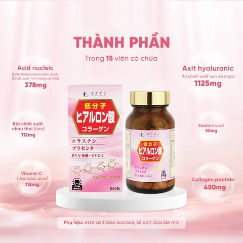 (Hàng nhập khẩu) Viên Uống Hyaluronic Acid Fine Japan 540 Viên - Hỗ Trợ Cấp Ẩm, Làm Đẹp Da