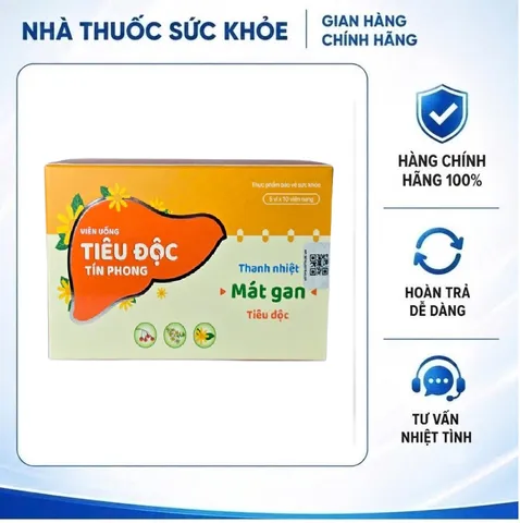 (Hàng chính hãng) Tiêu Độc Tín Phong Hỗ Trợ Thanh Nhiệt, Giải Độc - Hộp 18 Ống
