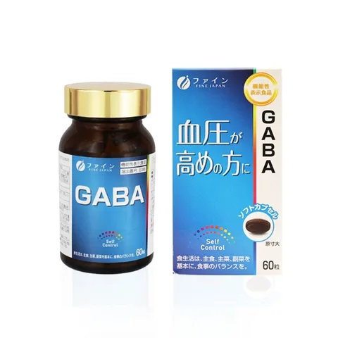 (Hàng nhập khẩu) Viên Uống FFC GABA Fine Japan 60 Viên - Hỗ Trợ Ổn Định Huyết Áp, Bổ Sung DHA EPA