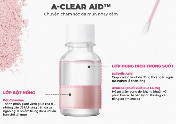 Chấm Mụn Neogen A-Clear Soothing Pink Eraser 15ml - Giảm Sưng Viêm, Kháng Khuẩn - Chăm Sóc Da Mụn Hiệu Quả Hàn Quốc