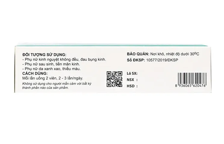 (Hàng chính hãng) Thực phẩm bảo vệ sức khỏe Ích Huyết Khang - 30 viên