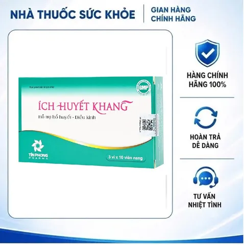 (Hàng chính hãng) Thực phẩm bảo vệ sức khỏe Ích Huyết Khang - 30 viên