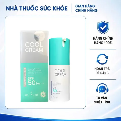 (Hàng chính hãng) Kem Chống Nắng Cool Cream Face Tuyết Sữa Gạo Dr Lacir 50g - SPF 55/PA+++, Bảo Vệ Da, Dưỡng Ẩm