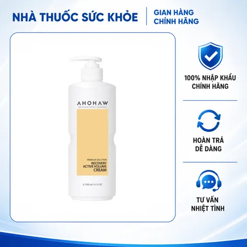 (Hàng nhập khẩu) Kem Dưỡng Ẩm Ahohaw Recovery Active Volume Cream 500ml - Giảm Nếp Nhăn, Căng Da, Trẻ Hóa Da, Phù Hợp Mọi Loại Da