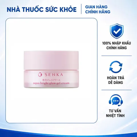 (Hàng nhập khẩu) Kem hỗ trợ dưỡng trắng da ban đêm Senka Aqua Bright Glow Gel Cream
