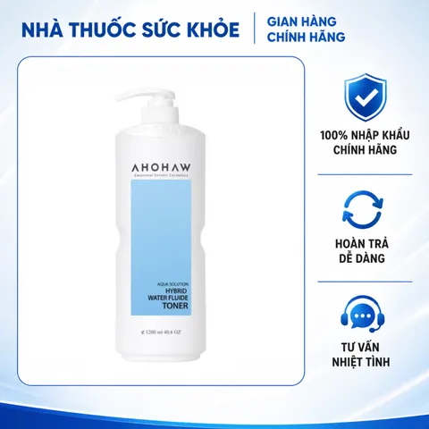 (Hàng nhập khẩu) Toner Ahohaw Hybird Water Fluide 1000ml - Hỗ Trợ Cân Bằng Da, Cấp Ẩm, Làm Dịu Da