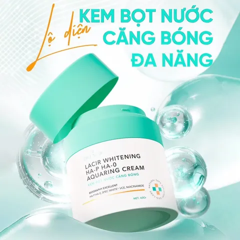 (Hàng chính hãng) Kem Dưỡng Đêm Lacir Whitening HA-P HA-0 Aquaring Cream - Kem Bọt Nước Căng Bóng Đa Năng