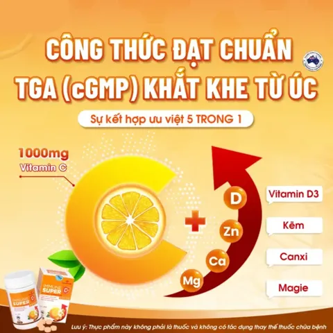 (Hàng nhập khẩu) Immune Super C+ LunaRosaQ Lọ 60 Viên - Bổ Sung Vitamin C, Kẽm, Vitamin D3 Hỗ Trợ Tăng Cường Sức Đề Kháng