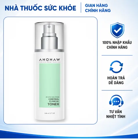 (Hàng nhập khẩu) Toner Ahohaw Control Clinical Cân Bằng Da, Cấp Ẩm Dịu Nhẹ, Cải Thiện Mụn 140ml