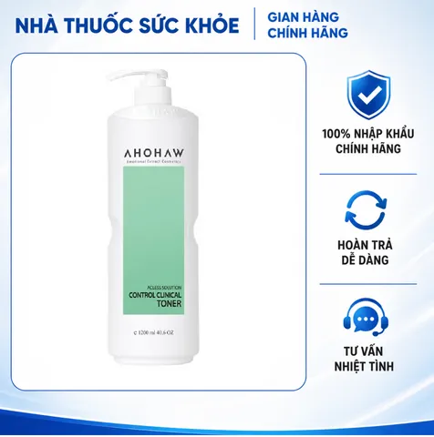 (Hàng nhập khẩu) Toner Ahohaw Control Clinical Cân Bằng Da, Cấp Ẩm Dịu Nhẹ, Cải Thiện Mụn 1200ml