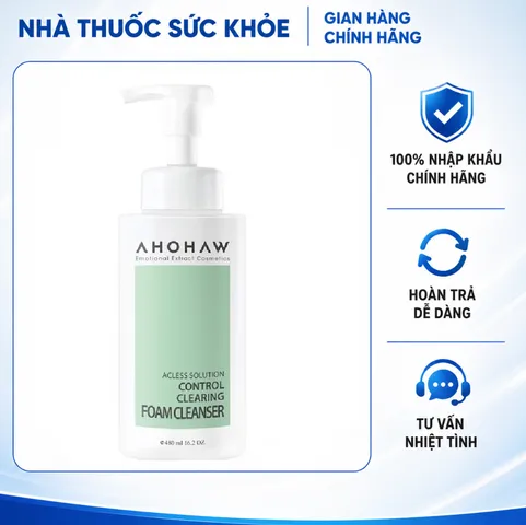 (Hàng nhập khẩu) Sữa Rửa Mặt Dạng Bọt Dành Cho Da Dầu Mụn Ahohaw Control Clearing Foam Cleanser 480ml