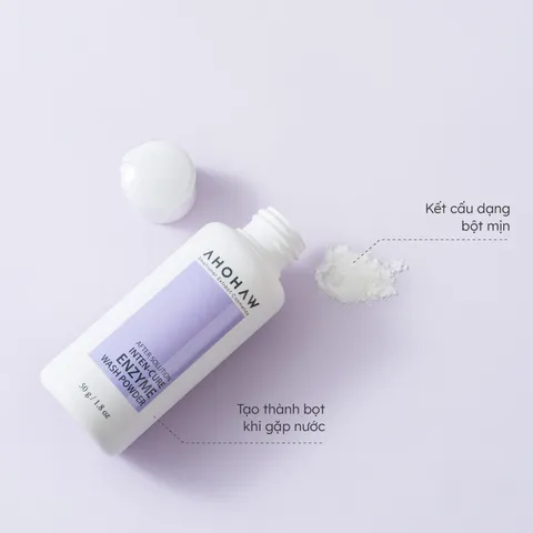 (Hàng nhập khẩu) Bột Tẩy Da Chết Sinh Học Ahohaw Inten Cure Enzyme Wash Powder 50g - Tẩy Tế Bào Chết Dịu Nhẹ, Da Mịn Thoáng