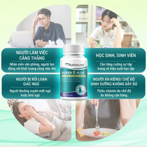 (Hàng nhập khẩu) AusNatures Super B Plus Lọ 60 Viên - Vitamin B Tổng Hợp Hỗ Trợ Duy Trì Năng Lượng, Hỗ Trợ Hệ Thần Kinh