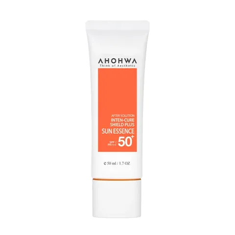 (Hàng nhập khẩu) Tinh Chất Chống Nắng Ahohwa Inten Cure Shield Plus Sun Essence 50g - SPF 50+/PA+++ Bảo Vệ Da, Dưỡng Ẩm