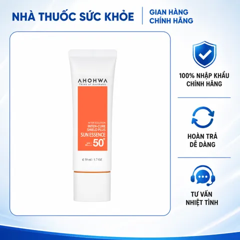 (Hàng nhập khẩu) Tinh Chất Chống Nắng Ahohwa Inten Cure Shield Plus Sun Essence 50g - SPF 50+/PA+++ Bảo Vệ Da, Dưỡng Ẩm