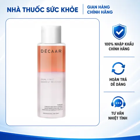 (Hàng nhập khẩu) Lotion Tẩy Trang Décaar Dual Phase Makeup Remover 250ML - Làm Sạch Sâu Lớp Trang Điểm, Cấp Ẩm & Làm Dịu Da