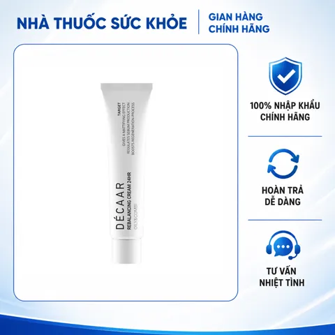 (Hàng nhập khẩu) Kem Dưỡng Cấp Ẩm Giảm Mụn Décaar Rebalancing Cream 24HR - Dành Cho Da Nhạy Cảm, Da Dầu, Da Hỗn Hợp, 15ml