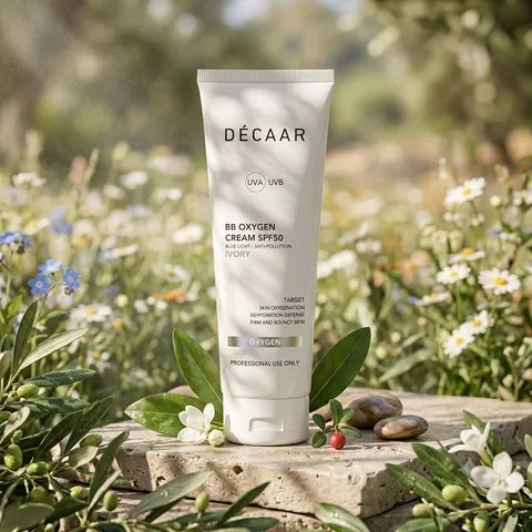 (Hàng nhập khẩu) Kem Chống Nắng Dẫn Xuất Oxy Tươi Décaar BB Oxygen Cream SPF50 Màu Ivory 100ml