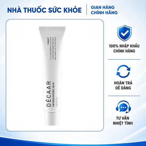 (Hàng nhập khẩu) Kem dưỡng ẩm dẫn xuất Oxy Décaar Oxygen Hydro 24HR - Tuýp 15ml