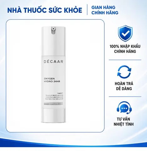 (Hàng nhập khẩu) Kem dưỡng ẩm dẫn xuất Oxy Décaar Oxygen Hydro 24HR - Tuýp 50ml